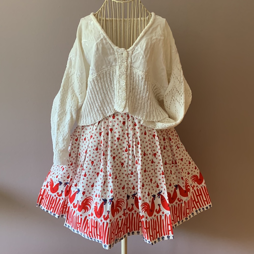 📍FINAL📍VTG Linen Knit Embroidery cardigan - Picture 7 of 16